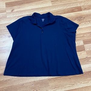 Womens 2x polo shirt- navy blue